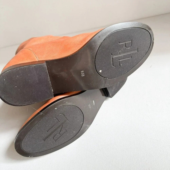 Lauren Ralph Lauren Caramel Brown  Leather Riding style Boots Jenny 9.5 - Picture 8 of 14